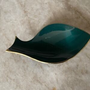 Enamel over Iron trinket dish Fish shaped Israel